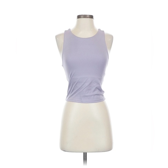 Lavender Sleeveless Crop Top - Picture 1 of 4